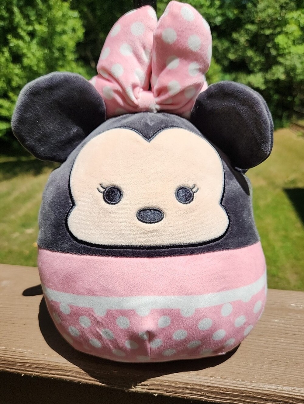 Squishmallows Minnie Mouse Disney Plush Medium Pink Polka Dot Bow 12" EXCELLENT
